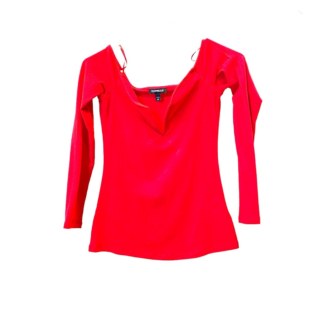 Red off the shoulder top